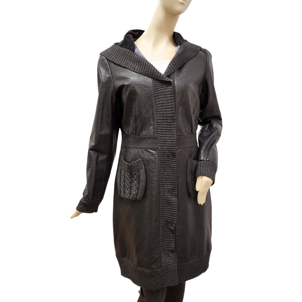 Danier Leather Knitted Trim Jacket